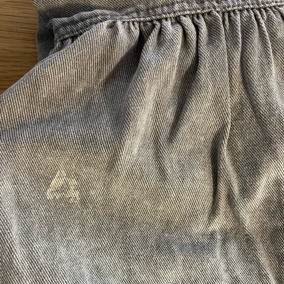 Gray Twill Peplum Button-up -2 available - Picture 6 of 7